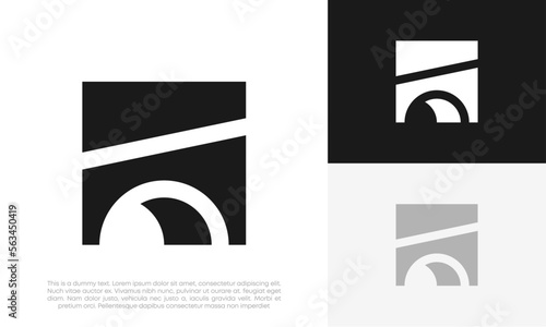 bridge logo design vector