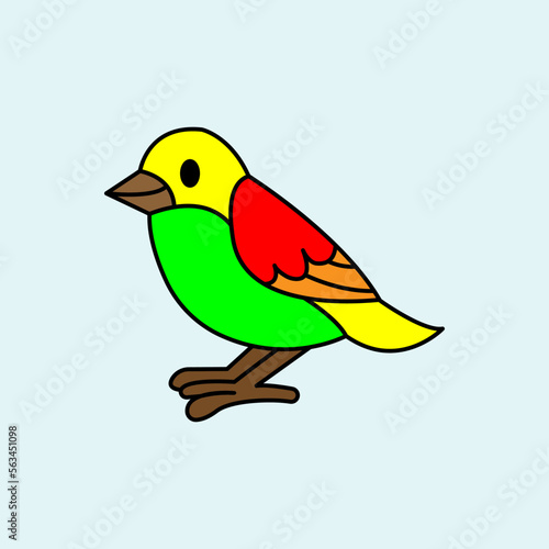 Cute Bird cartoon. vector illustration © ekoprastowo