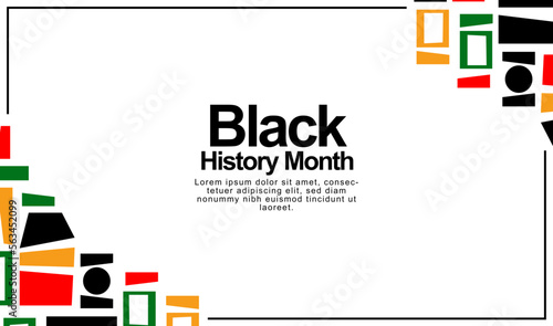Foto Abstract frame background of black history month