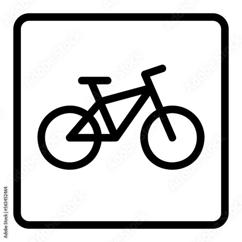 bicycle line icon