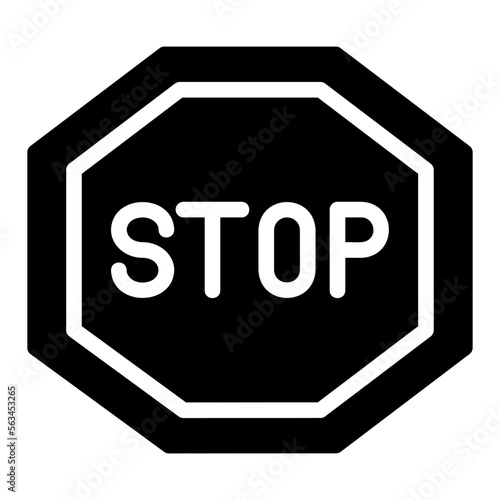 stop glyph icon