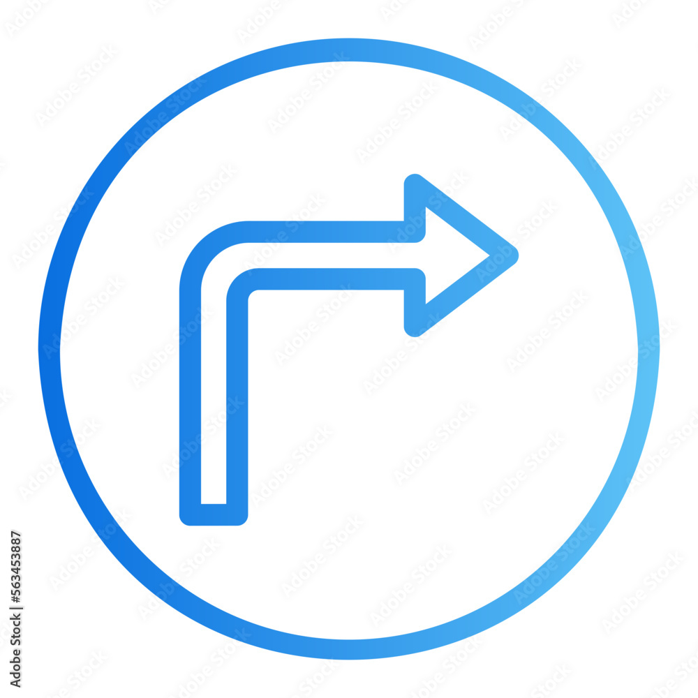 turn gradient icon turn gradient icon