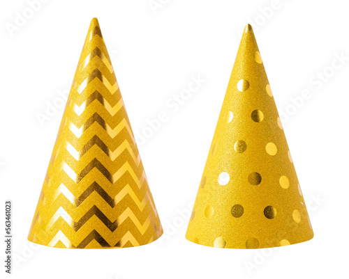 Set of Party hat isolated on white background with clipping path. photo