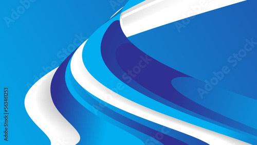 Blue abstract wave background. Modern poster with gradient 3d flow shape. Innovation background design for the cover, landing page.