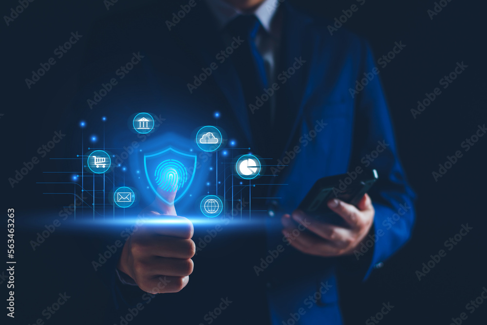 cyber security concept. user privacy security and encryption, secure internet access Future technology and cybernetics, screen padlock, biotic login technology fingerprint scanning. privacy protection cyber security concept. user privacy security and encryption, secure internet access Future technology and cybernetics, screen padlock, biotic login technology fingerprint scanning. privacy protection