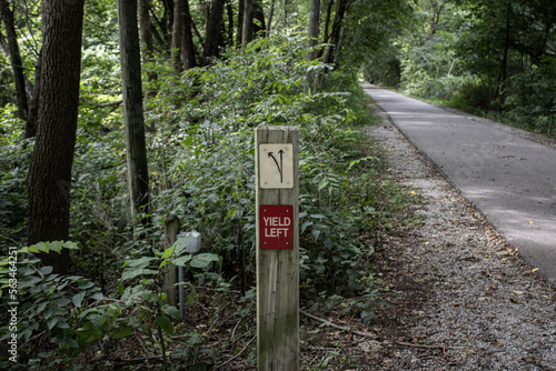 path sign in the forest