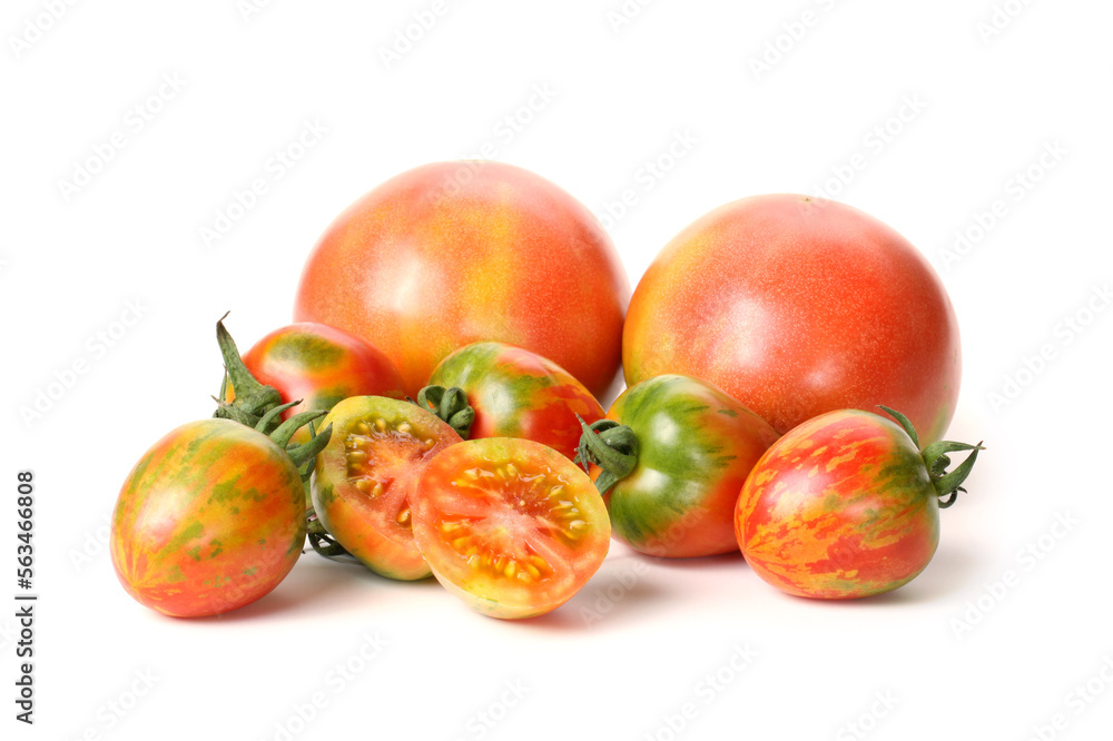 cherry tomatoes on white background cherry tomatoes on white background