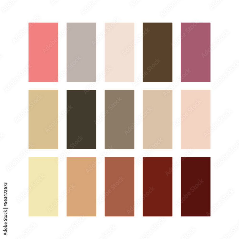 Trendy color palette design illustration. Graphic color palette design ...
