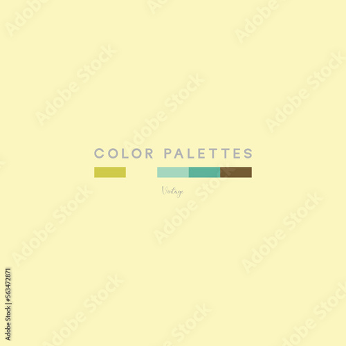 Vector vintage color palette set catalog samples . New fashion color trend. example of a color. 