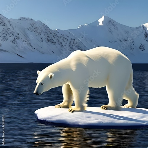 polar bear on ice