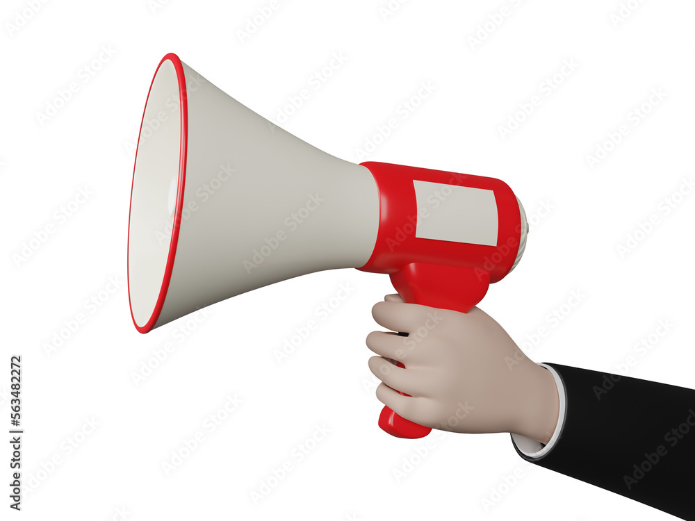 Hand of holding megaphone Hand of holding megaphone