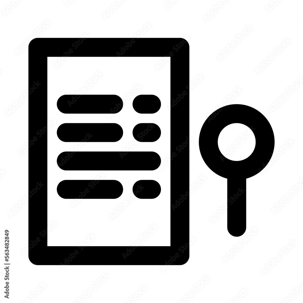 Auditing Isolated Silhouette Solid Line Icon with auditing, document Infographic Simple Vector Illustration Auditing Isolated Silhouette Solid Line Icon with auditing, document Infographic Simple Vector Illustration