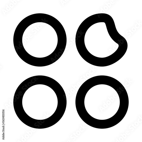 Variance Isolated Silhouette Solid Line Icon with variance, form Infographic Simple Vector Illustration
