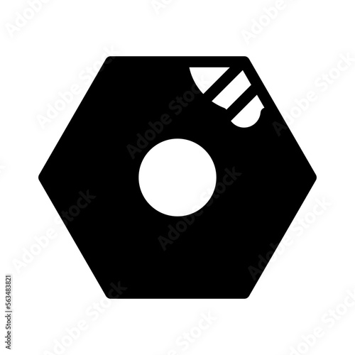 Rust Isolated Silhouette Solid Line Icon with rust, , hardware, nut, screw Infographic Simple Vector Illustration