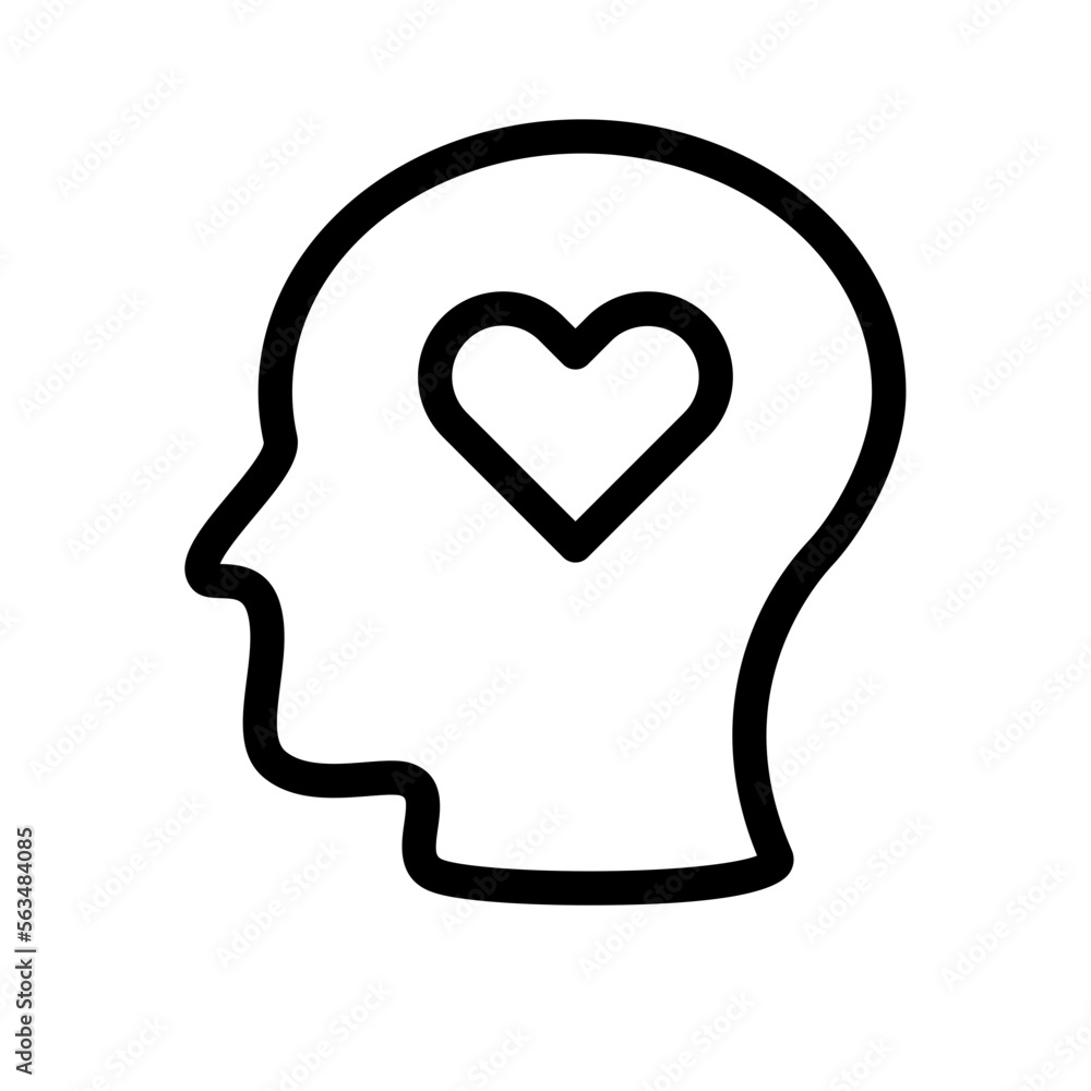 In-Love Isolated Silhouette Solid Line Icon with in-love, head, human Infographic Simple Vector Illustration In-Love Isolated Silhouette Solid Line Icon with in-love, head, human Infographic Simple Vector Illustration