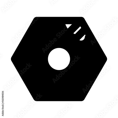 Rust Isolated Silhouette Solid Line Icon with rust, , nut, screw Infographic Simple Vector Illustration