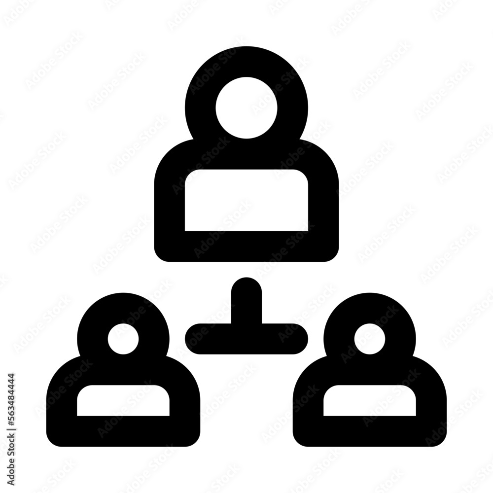 Mentorship Isolated Silhouette Solid Line Icon with mentorship, team Infographic Simple Vector Illustration