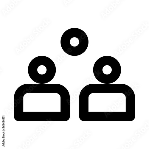 Headcount Isolated Silhouette Solid Line Icon with headcount, team Infographic Simple Vector Illustration