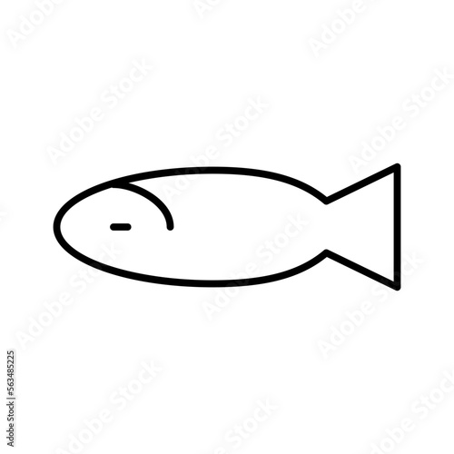 Anchony Isolated Silhouette Solid Line Icon with anchony, fish Infographic Simple Vector Illustration