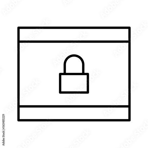 Cryptography Isolated Silhouette Solid Line Icon with cryptography, lock Infographic Simple Vector Illustration