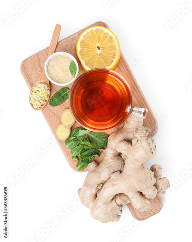 Ginger tea ingredients with...