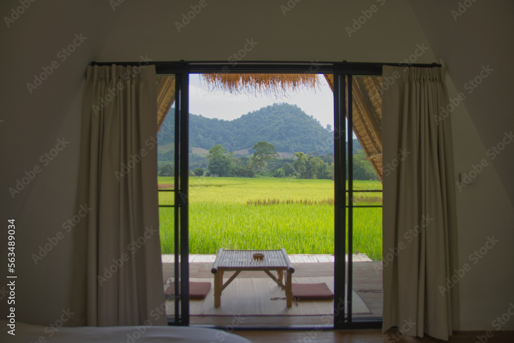 view through the window of a house view through the window of a house