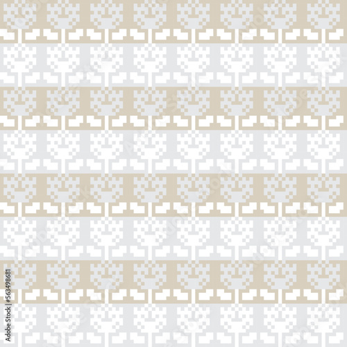 Floral Fair Isle Seamless Pattern Design