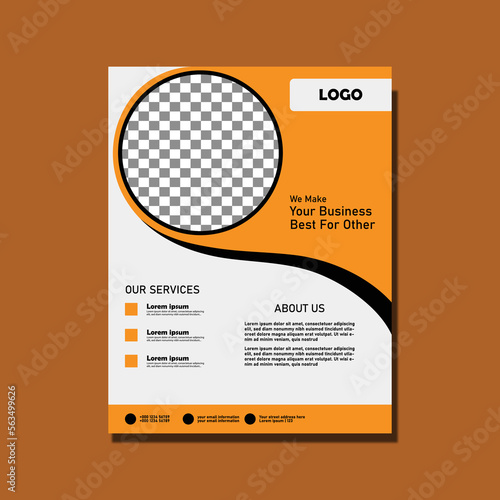 Corporate flyer design template.