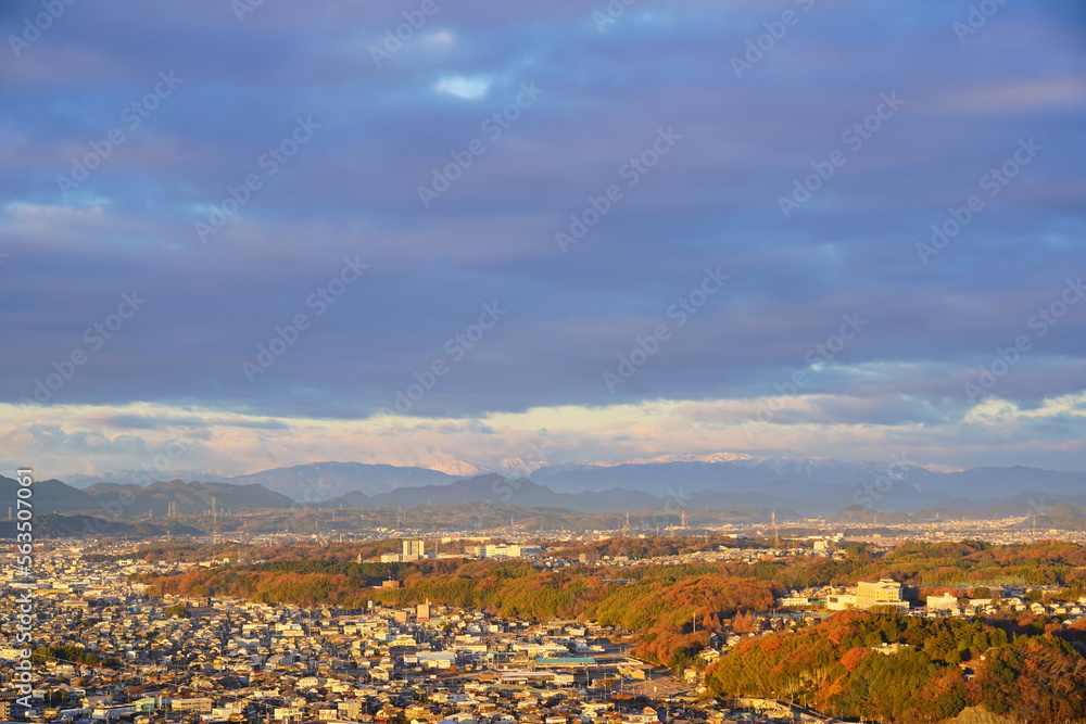 米田白山から見える美濃加茂の街
