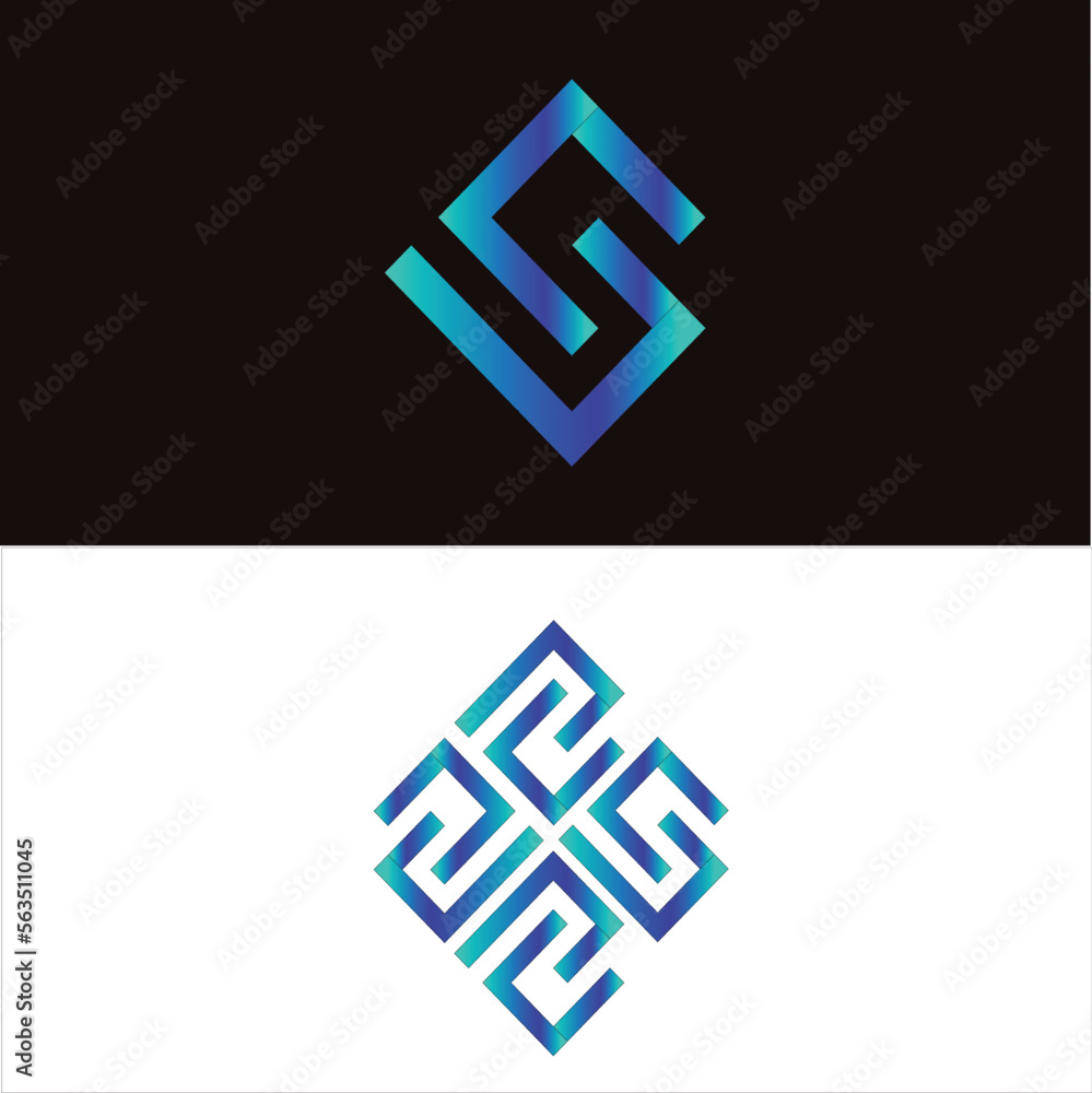 Obraz premium Grid Minimal Logo Design For Business