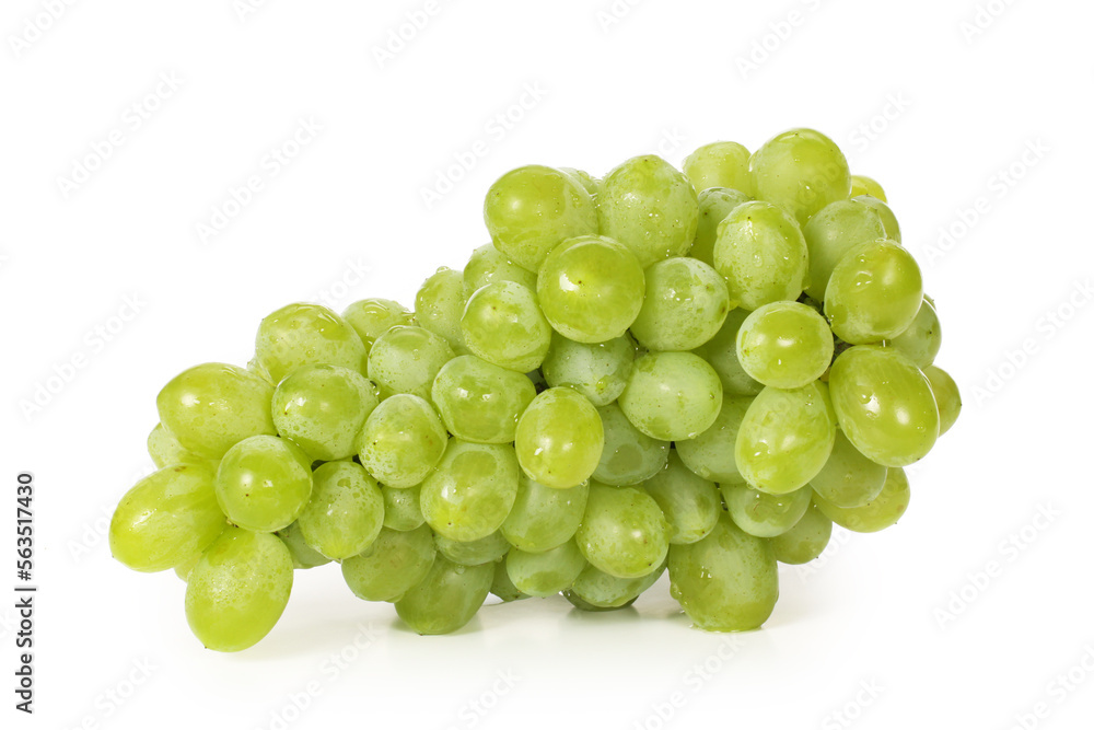 green grapes isolated on white