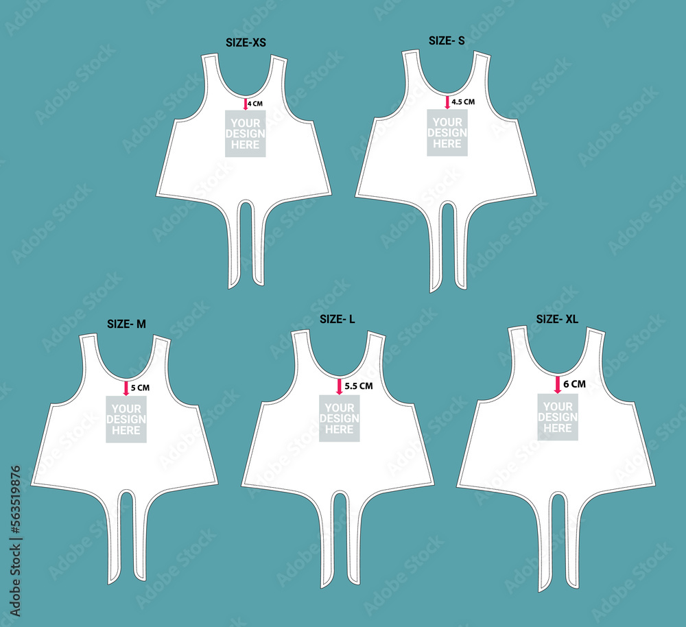 Apparel sewing pattern with chest print design position measurement