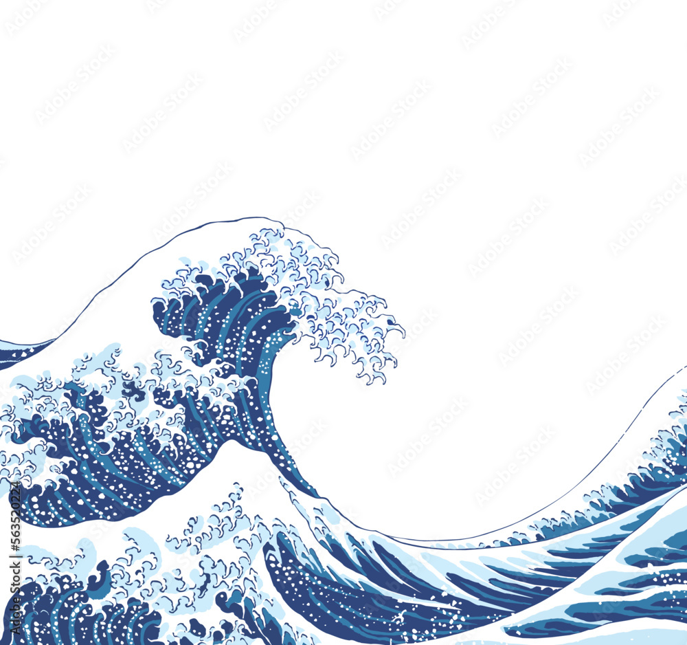 Katsushika Hokusai, Ukiyoe, Kanagawa Okinamiura, Big Wave, Japanese