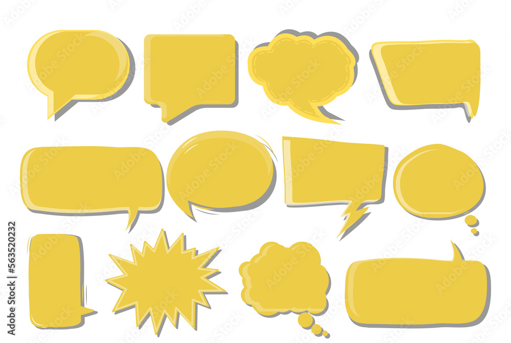 set of colorful speech bubbles set of colorful speech bubbles