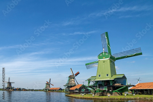 Photography Amsterdam, the Netherlands – landscape with windmills in Zaanse Schans