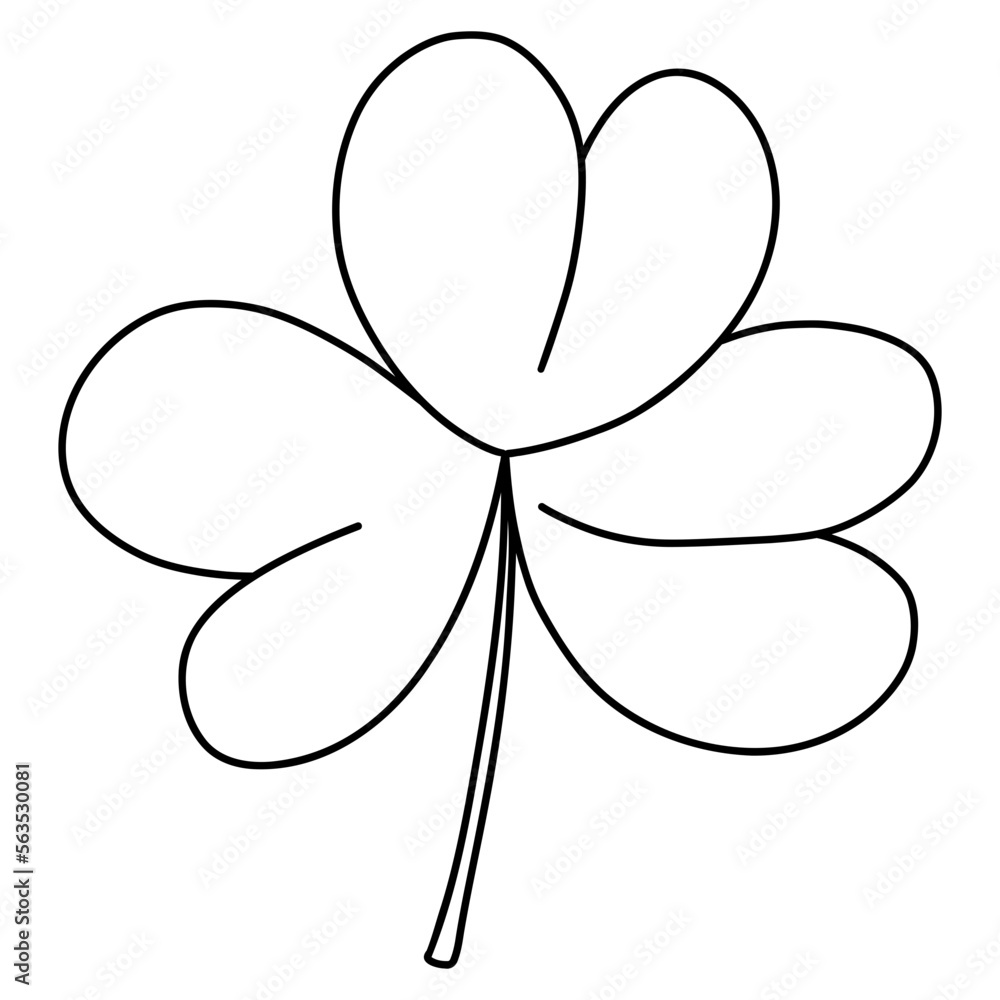 clover or sharock, nordic style, Saint Patrick day Element clover or sharock, nordic style, Saint Patrick day Element