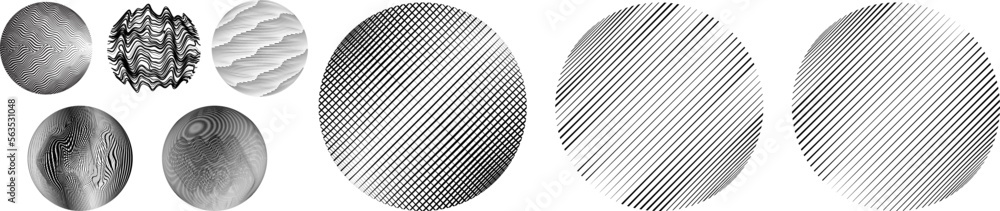 Set of spheres . Lines constructed transparent sphere .Vector  .Technology sphere Logo . Design element for posters, social media, templates, flyers, brochures . Abstract trendy transparent circles - obrazy, fototapety, plakaty 