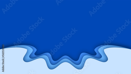 Blue wave, water wave, lines, blue sky background. Vector texture design poster banner abstract blue wallpaper background.
