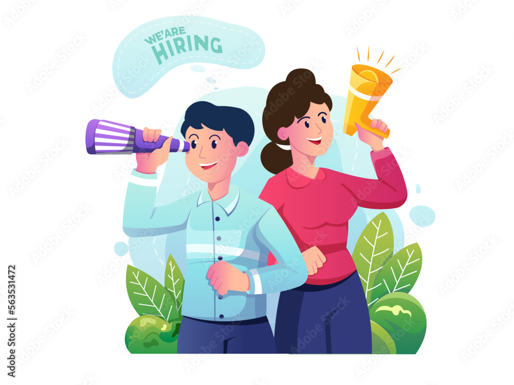 Looking for Job Vacancy Illustration