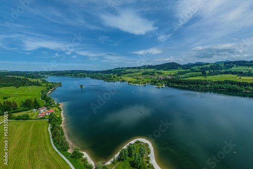 Ausblick auf den Rottachsee bei Moosbach im Allgäu photo