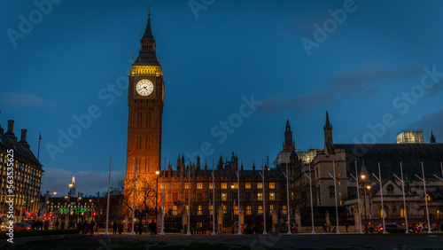 Canvas Print Elisabeth Tower In London, United Kingdom on january 2023