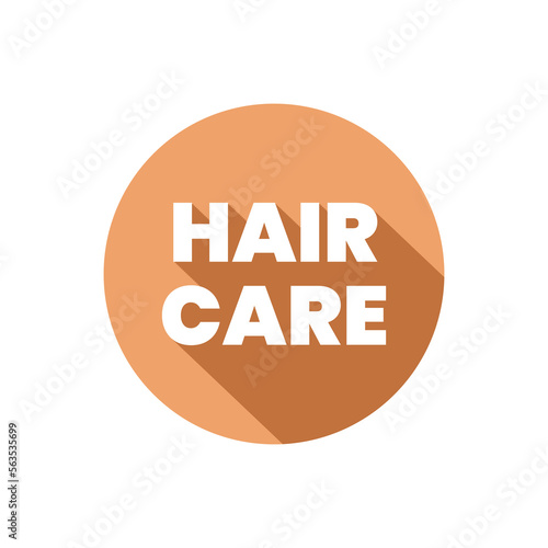 Hair care protection hygiene text icon label sign design vector
