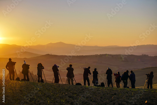 Silhouette of a landscape photographers