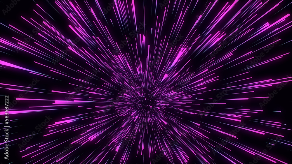Abstract circular light speed background. Dynamic lines. Futuristic explosion of light. Colored rays in motion. Transfer of big data cyberspace. 3D rendering. Abstract circular light speed background. Dynamic lines. Futuristic explosion of light. Colored rays in motion. Transfer of big data cyberspace. 3D rendering.
