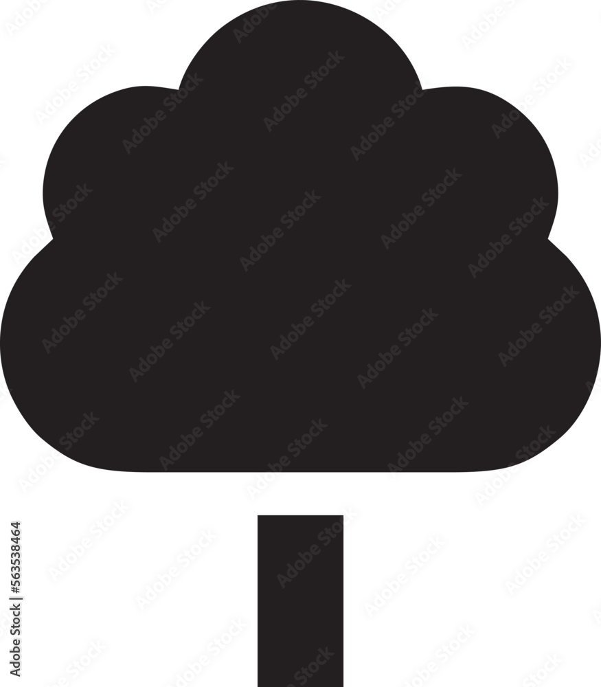 tree icon symbol image vector, illustration of the tree botany in black image tree icon symbol image vector, illustration of the tree botany in black image