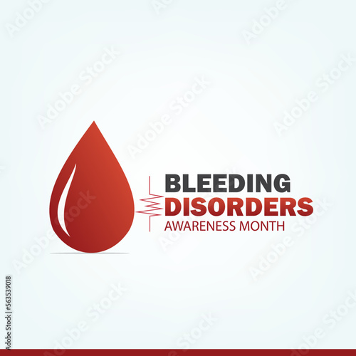 Vector Illustration of Bleeding Disorders Awareness Month. Simple and Elegant Design