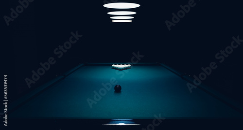 Photos the game of billiards, the concept of learning the game and the rules of billiar