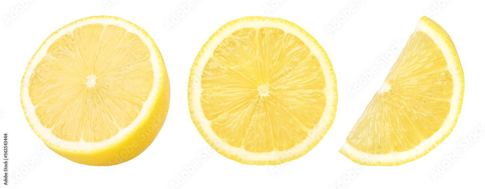 half (slice) lemon isolated, Fresh and Juicy Lemon, transparent png, cut out