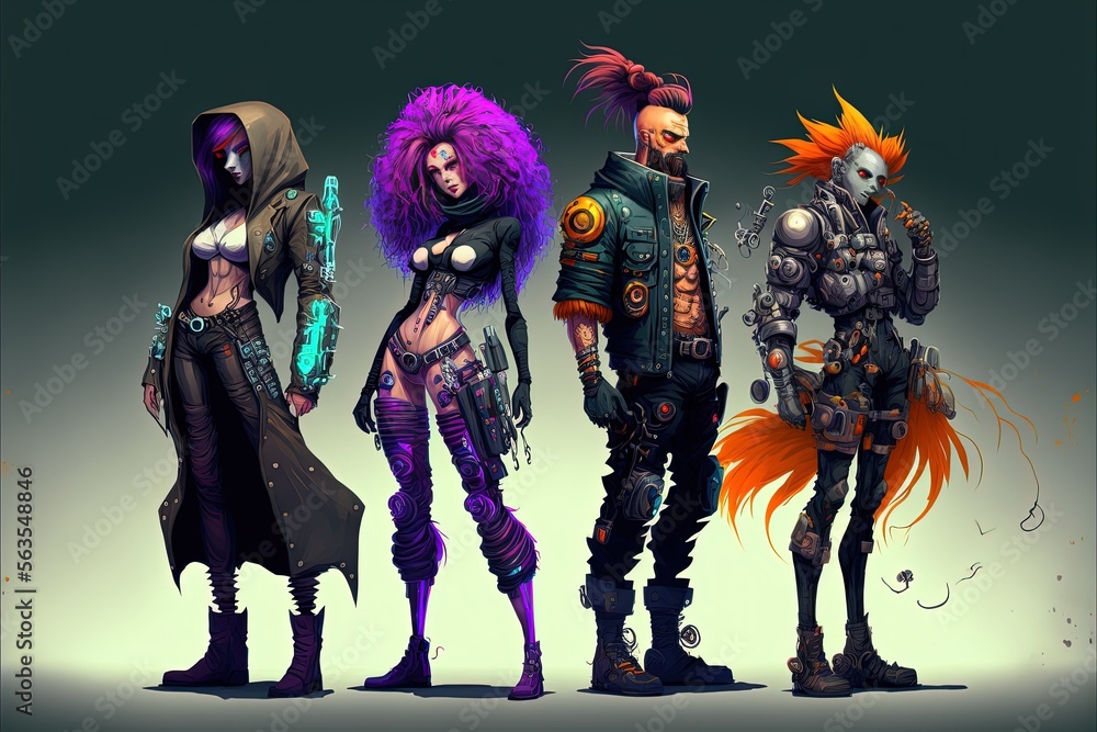 Cyberpunk Character Concept Art