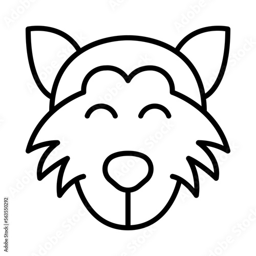 Fox Isolated Silhouette Solid Line Icon with fox, direwolf, dog, fairy-tale, fairytale, hound Infographic Simple Vector Illustration